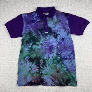 Pathe'o Abidjan Paris Polo Shirt Sz XXL Dyed Splatter Trippy AOP Designer